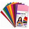 Sidi Global Market SIDI Feltro Assortito 10 Fogli 40x30 Tessuto Hobbistica DIY