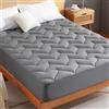 Sonive coprimaterasso king size, 150 x 200 cm, extra profondo 30 cm, grigio con angoli