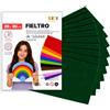 Sidi Global Market SIDI Feltro Verde Scuro 10 Fogli 20x30 Tessuto Hobbistica DIY