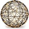 Relaxdays Sfera Decorativa LED batterie in Filo Metallico Nera