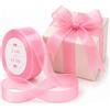 OTHERWISETRIVIAL Nastro per Confezionare Regali - Velato/Organza Rosa 2cm x 45Mt - Nastro in Stoffa