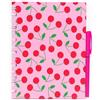 Sixstore Quaderno a spirale A5 e penna set Cherry Design, blocco note A5 a righe rilegatura a spirale