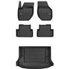 MOTOS Set di tappetini in gomma e tappetini per il bagagliaio per Volvo V40 II 2012-2019 Migliorare il comfort di viaggio con tappetino antiscivolo auto 3D- tappetini per tutte le stagioni auto, prote