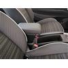 Drive Design Bracciolo portaoggetti compatibile per Fiat 500 HYBRID dal 2026 in avanti in ecopelle nero e REGOLABILE IN LUNGHEZZA made in Italy
