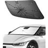 SHAOHAO Compatibile con KIA EV6 /Hyundai Tucson NX4 2022-2026 Parasole per auto Parasole per parabrezza Facile da riporre Maniglia con cordino Protezione UV Accessori parasole
