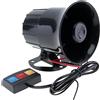 DriSentri Sirena di Allarme dell'Automobile, 12V 30W Sirena per Auto 3 Toni Altoparlante a Tromba Altoparlante per Moto Elettronico Megafono Veicolo Allarme Allarme Sirena Ambulanza
