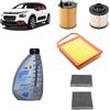OP Kit tagliando 4 filtri + 5L olio 5W-30 Q8 compatibile con Citroen c3 iii 1.5 BLUEHDI 100 Gasolio 2018+