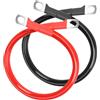 Gaethra® 2 Pezzi Cavi Batteria Auto M8, 12V 50cm 16mm² Cavi per Batteria Auto, Rame Puro, per Cavi Batteria, Cavi di Messa a Terra, Motociclette, Applicazioni di Cablaggio Automobilistico, Solare