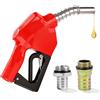 BORDEAG Pistola automatica diesel, ugello del carburante automatico con connettori da 1 e 3/4, pistola del carburante auto, 3 marce, pompa dell'olio di riscaldamento automatica per benzina, diesel