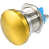 QUARKZMAN 19 mm Momentaneo Spingere Pulsante Interruttore Pulsante A/C/DC 12V-250V Oro Tono