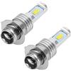 Suuonee Fendinebbia, 2 pezzi 80 W 6000 K Lampadine a LED bianche per lampada H6/P15D Fendinebbia con decodificatore