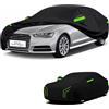 Generico personalizzato telo copriauto per esterni Compatibile con Audi RS6 C8 Avant Wagon 2019-2025,protezione solare,dalla pioggia,dal vento,dalla polvere,adatto a tutte le stagioni(Black green)