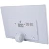 Omquot Sveglia con Cornice Digitale HD da 15 con Lettore di Film MP3/4 per Decorazioni Domestiche, Design Sottile, Alta Risoluzione (Bianca)