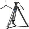SIRUI SQ75 Treppiede Video Professionale in Fibra di Carbonio con Testa Fluida S5X, Kit Bundle con Supporto Centrale SV-FM, Altezza 180 cm, Doppia Piastra a Sgancio Rapido, Portata 5 kg