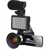CCZRD Videocamera 4K WIFI Digitale Streaming Vlog Recorder 18X Time Lapse Webcam Stabilizzatore Cattura Facilmente Momenti Meravigliosi(64G SD Card,4)