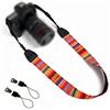 WANBY Camera Strap Canvas Rainbow Neck Shoulder Strap with Quick Release Buckles for DSLR SLR