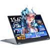 BENIRROS PC Portatile 2-in-1 Touchscreen da 15,6 Pollici, Notebook Win 11 con Processore Ryzen 3 3200U, 16GB RAM 512GB SSD, Laptop 360° Rotation Touchscreen 1080P FHD, Computer Portatile RJ45 USB3.0 Mini-HDMI