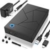 APKLVSR Docking station per dischi rigidi USB 3.1 per HDD e SSD SATA da 2,5/3,5 fino a 16TB - UASP, Plug & Play, Windows/Mac/Linux, Backup e trasferimento dati