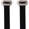 xiwai Cavo di ricarica dati piatto da micro USB 2.0 maschio a micro USB maschio a 5 pin, ultra sottile, 16 cm, connettore ad angolo verso l'alto