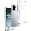 REY Cover in Gel TPU Anti-Shock per ONEPLUS Ace 6 - Ace 6T - 15R, Morbido Silicone Custodie Protettivo Case, Anti-Scratch, Protettiva Sottile Back Cover