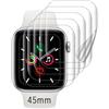 Glcrrpu Pellicola Protettiva per Apple Watch serie 9/8/7, 45mm [5 Pezzi] | pellicola idrogel trasparente HD per smartwatch, ad alta sensibilità touch, copertura totale, auto-riparante, kit facile