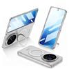 ADVDJBV Magnetic Stand Hinge Case Compatible with Vivo X Fold 6 | Built in Hinge Protection & Screen Protector,360° Rotatable Magnetic Ring Kickstand, Full Body Shockproof Phone Cover(Silver)