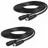YFYWINSH 2 pezzi 2 m 5,5 x 2,1 mm 24 V 12 V prolunghe di alimentazione DC maschio-femmina cavo di alimentazione impermeabile per telecamere CCTV EZVIZ, router, cavo di alimentazione, strisce LED - 12 V, fino a