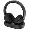 SAIET Cuffie Bluetooth con Amplificazione Audio per TV, Musica e PC | Cuffie Crystal Sound a Bassa Latenza, Fino a 45 Ore di Autonomia con Base di Ricarica, Facili da Usare, Design Ergonomico