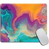 TSSOHU Tappetino per mouse dal design personalizzato, motivo astratto ricco e colorato arancione, antiscivolo, per gaming, ufficio, computer portatile, PC, uomini, donne, bambini, grazioso motivo
