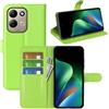 JIUNINE Cover a Libro in Pelle per XIAOMI Redmi 17, Verde | Custodia Portafoglio Antiurto in Pelle Sintetica a Grana Litchi, Portacarte, Chiusura Magnetica, Supporto Regolabile