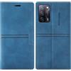 OKZone Cover per OPPO A74 4G / F19, Custodia Flip Pelle Portafoglio Magnetica Libro con Slot Schede, Slim Silicone TPU Bumper Wallet Supporto Case, Antiurto Cover Per OPPO A74 4G / F19 (Blu)