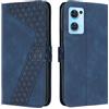 OKZone Cover per OPPO Find X5 Lite/OPPO Reno 7 5G, Custodia in PU Pelle per OPPO Find X5 Lite/OPPO Reno 7 5G, Custodia a Libro Folio Portafoglio con Magnetica Wallet Case Flip Cover (Blu)