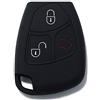 Lage [Portachiave] Guscio Cover Chiave in Silicone per Telecomando Auto Mercedes-Benz 3 tasti (vedere compatibilità nelle foto) Classe A B C E S CL ML CLK CLS SLK (NERO)