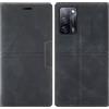OKZone Cover per OPPO A74 4G / F19, Custodia Flip Pelle Portafoglio Magnetica Libro con Slot Schede, Slim Silicone TPU Bumper Wallet Supporto Case, Antiurto Cover Per OPPO A74 4G / F19 (Nero)
