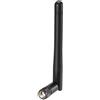 sourcing map Sourcingmap Antenna WiFi 3dBi 2.4/5.8GHz RP-SMA Connettore maschio Omni Direction Dual Band 110mm Mini Pieghevole Compatibile con Antenna Bluetooth/Zigbee Nero