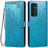 HONLEN Custodia per Samsung Galaxy A54 5G Cover, (6.4 Inches) Premium PU Pelle Wallet Magnetica Flip Case con Stampata Mandala, 3 Slot Schede, Stand Cover