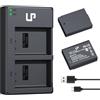 LP Caricabatterie LP LP-E10, batteria da 1600 mAh e caricabatteria a doppio slot, compatibile con Canon EOS Rebel T7 T6 T5 T3 T100, 4000D 3000D 2000D, 1500D 1300D e altre (non per T3i T5i T6i T6s T7i)