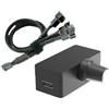 Jevina Regolatore di velocità PWM 4Pin PWM regolatore ventola PWM regolatore USB Type-C alimentazione fai da te opzione di raffreddamento ad acqua, facile da usare A