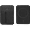 okcsc Custodia magnetica DAC, organizer per cavi con adattatore corto, custodia per cellulare, design a doppio scomparto, pelle PU + spazio elastico, adatta per la maggior parte dei telefoni cellulari