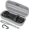Honbobo Custodia Borsa per DJI Osmo Pocket 4P, Custodia da trasporto con Braccialetto Gancio, Borsa portaoggetti Case Bag Camera Accessori per DJI Osmo Pocket 4P Standard Combo (Grey)