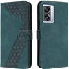 OKZone Cover per OPPO A57 5G 2022/A77 5G/A57 4G 2022/A57S 4G/A77 4G, Custodia a Libro in Pelle Protettiva Folio Portafoglio con Chiusura Magnetica e Slot per Carte Wallet Case Flip Cover (Verde)