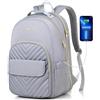 Breold Zaino PC Donna 17,3 Pollici,Zaino Scuola Ragazza Zaino Scuola Media Scuola Superiore per Studio,Universitario,Lavoro,Ufficio con Porta USB