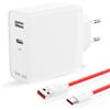 AIAUXAI 120W Caricatore per OnePlus, 2 Porte, Cavo USB C 1M per Super-Vooc