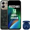 XIAOMI REDMI 17,Smartphone 4G+256GB,Helio G91-Ultra processore,display da 6,9 120Hz,Batteria da 7500mAh,Doppia fotocamera posteriore 50MP,Verde,incluso cuffie smart incluse blu