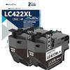LCL LC422 LC422XL Nero Alta capacità Cartuccia d'inchiostro Compatibile per Brother LC-422XL LC422XL LC422XLBK LC422BK per MFC-J5340DW MFC-J5345DW MFC-J5740DW MFC-J6540DW MFC-J6940DW(2-Pack)