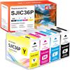 Nalifystic Nalifestic SJIC36P Cartucce d'inchiostro compatibili con EPS C13T44C140 C13T44C240 C13T44C340 C13T44C440 per ColorWorks C6000 C6500 C6000Ae C6000Pe C6500Ae C65000 Pe(4 pezzi,nero,ciano,magenta,giallo)