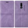 OKZone Cover per Huawei Mate 10 Lite, Custodia Flip Pelle Portafoglio Magnetica Libro con Slot Schede, Slim Silicone TPU Bumper Wallet Supporto Case, Antiurto Cover Per Huawei Mate 10 Lite (Viola)
