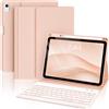 OYEEICE Custodia per tastiera per iPad 10a generazione 11 2022, tastiera rimovibile wireless retroilluminata a 7 colori, per iPad A16 di 11a generazione 2025, con portapenne (rosa, stile classico)