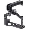 Hersmay Gabbia M5 M50 con manico superiore, gabbia per fotocamera Canon EOS M50II/M50/M5 Mirrorless, stabilizzatore per filmmaking filmmaking con montaggio da 1/4 e foro di posizionamento Arr da 3/8