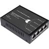 Revotech Metal 60W 4 Porte Poe Estensore, 3 modalità Disponibili, 1 in 4 out Poe+ Repeater, Uscita Poe 802.3af 30W, Ingresso 802.3BT 60W, Estensione Poe 100m/250m per Dispositivi Poe 1(POE5004-V2)